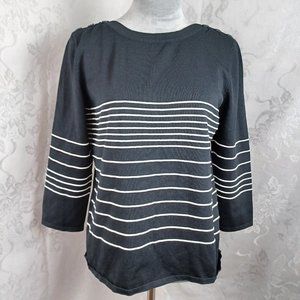 Cable & Gauge Black Pullover Lightweight Sweater Size XL